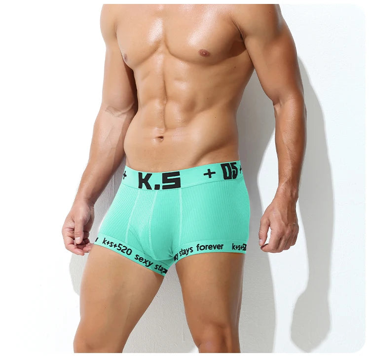 Men's Cotton Breathable Letter Printed Boxershorts