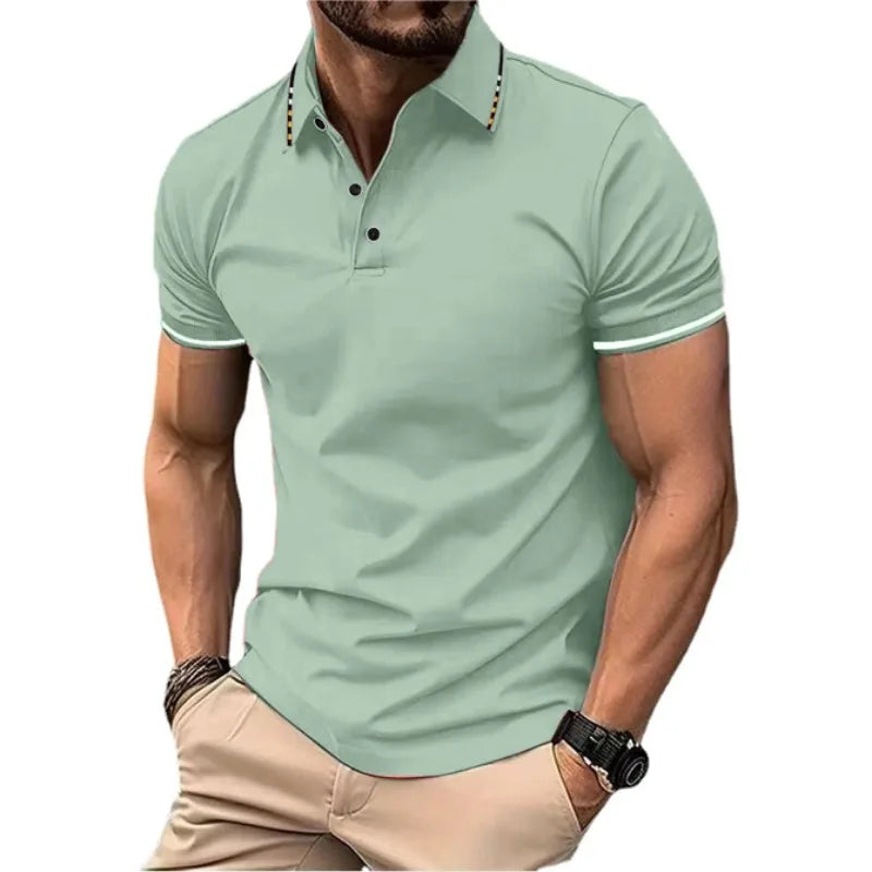Men's Short Sleeve Polo Shirt Lightweight Polyester