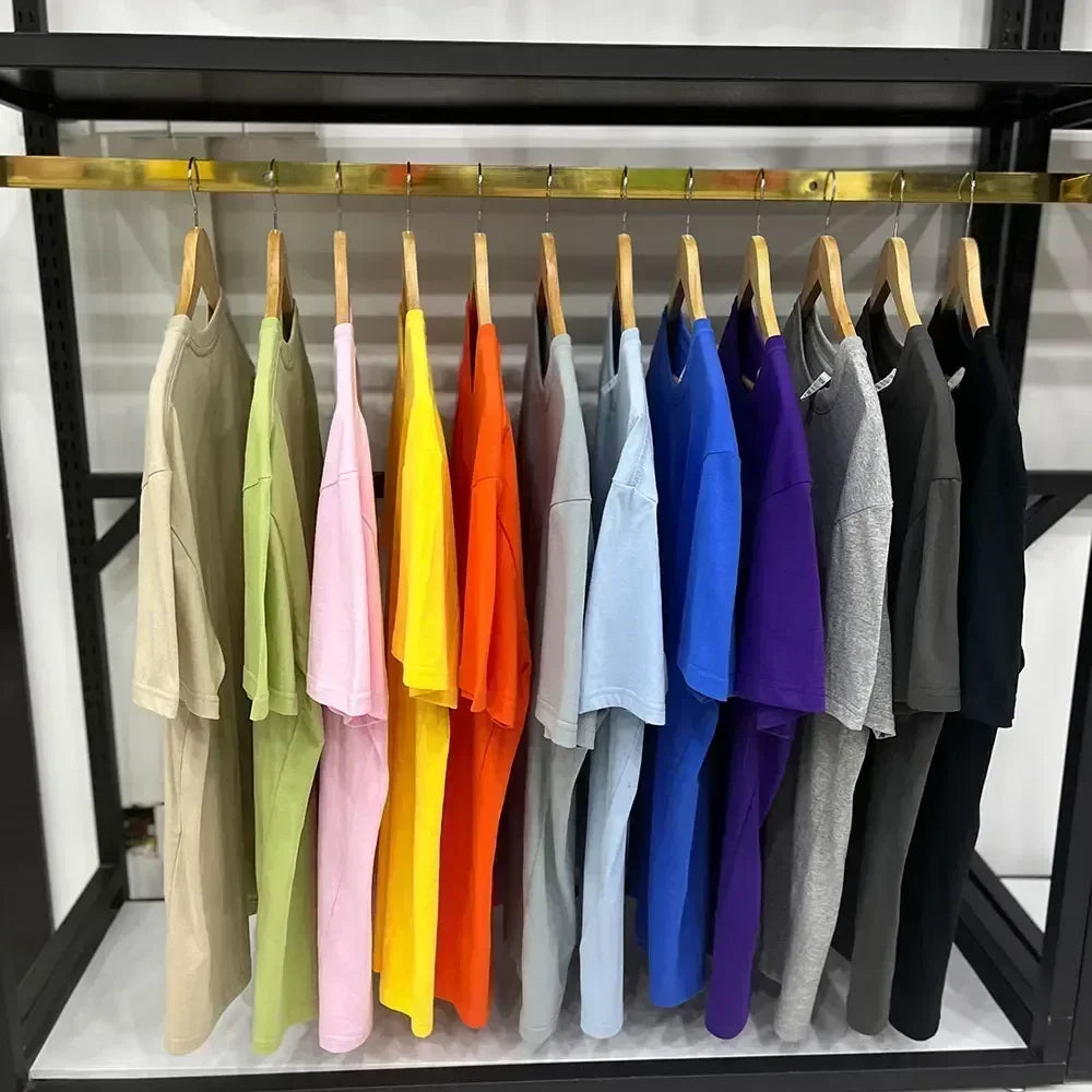 Summer Tops for Men and Women, Pure Cotton Round-neck Loose Casual Short-sleeved Shirts, Basic Street Style Clothing