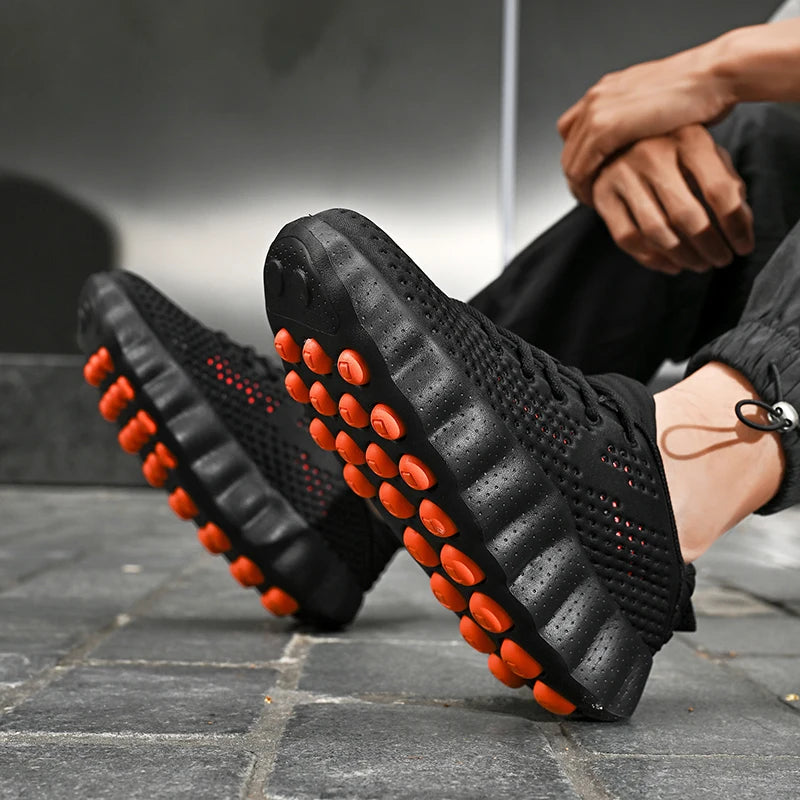 Men Casual Shoes Thick Sole Breathable Summer Sneakers