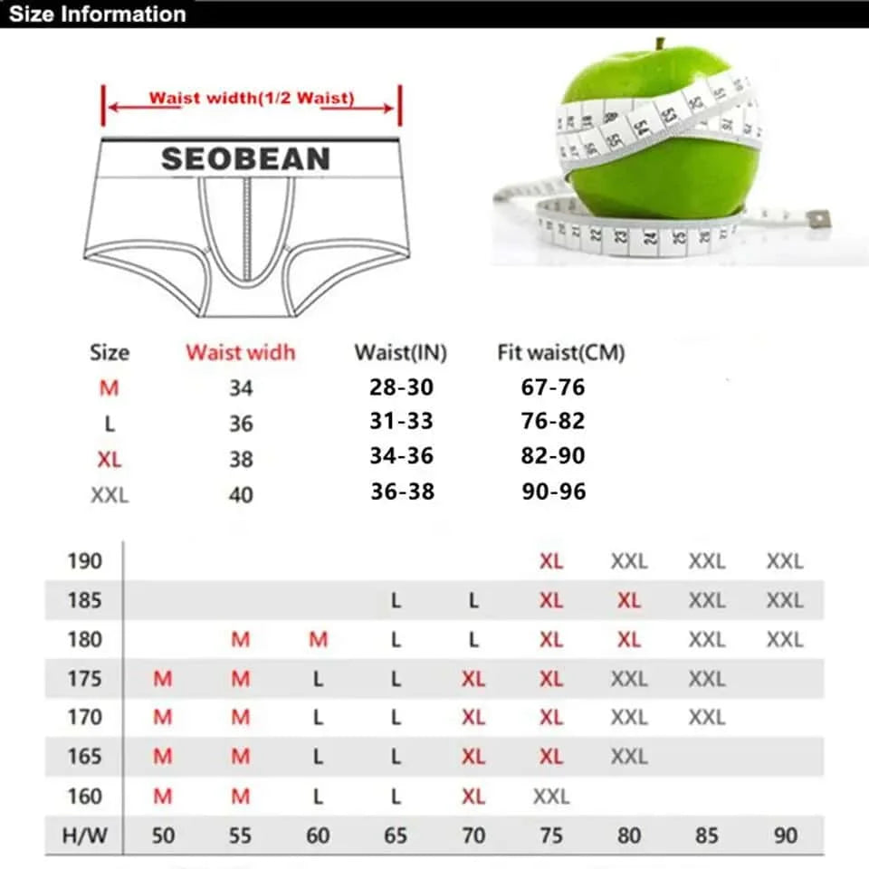 Cotton Boxer Shorts for Men by SEOBEAN
