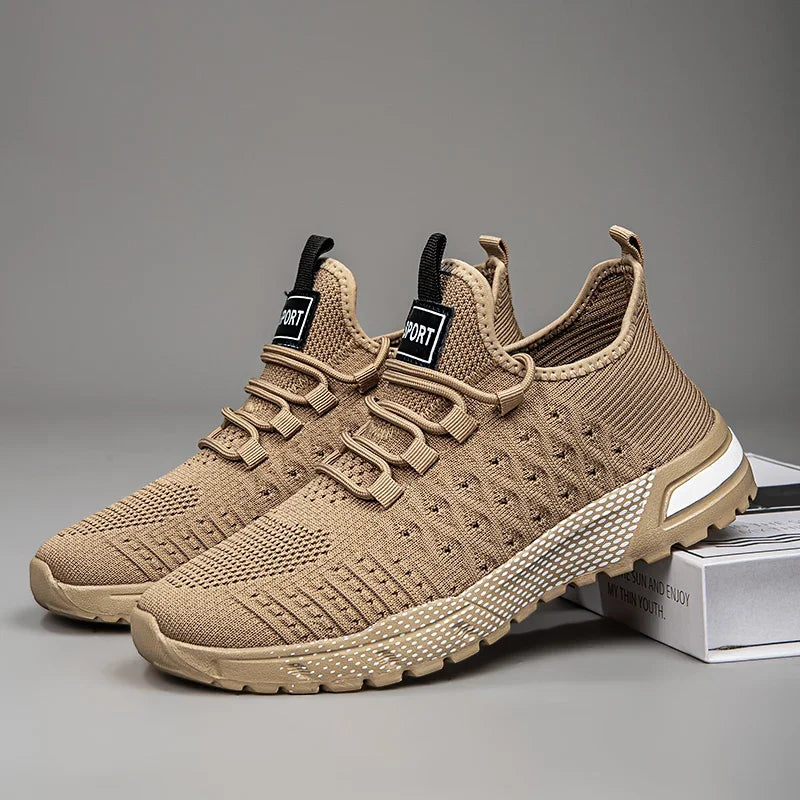 Mens Lightweight Breathable Lace Up Running Shoes