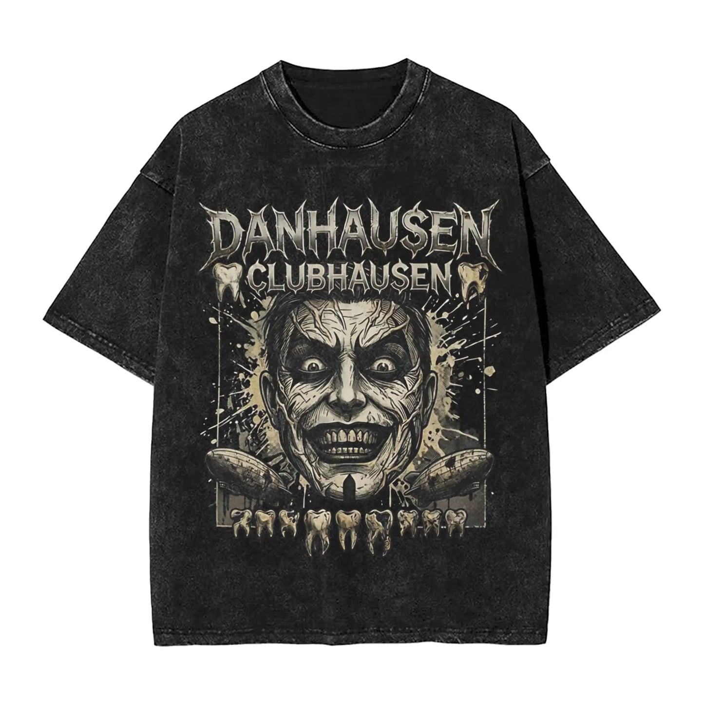 Mens T-Shirt Danhausen Wrestler Washed T Shirts Hipster  Summer Tees Y2K Retro Design Casual Tops Plus Size 2XL