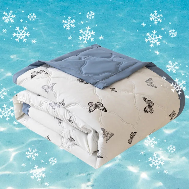 Cooling Butterfly Summer Quilt Lightweight Polyester Comforter