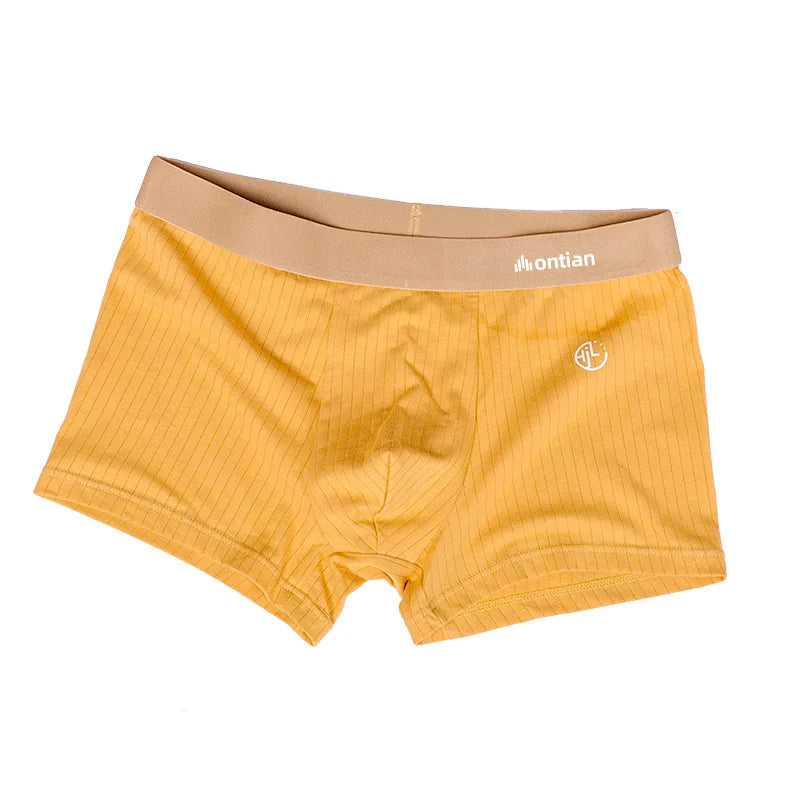 Cotton Breathable Boxer Shorts for Men with U Pouch