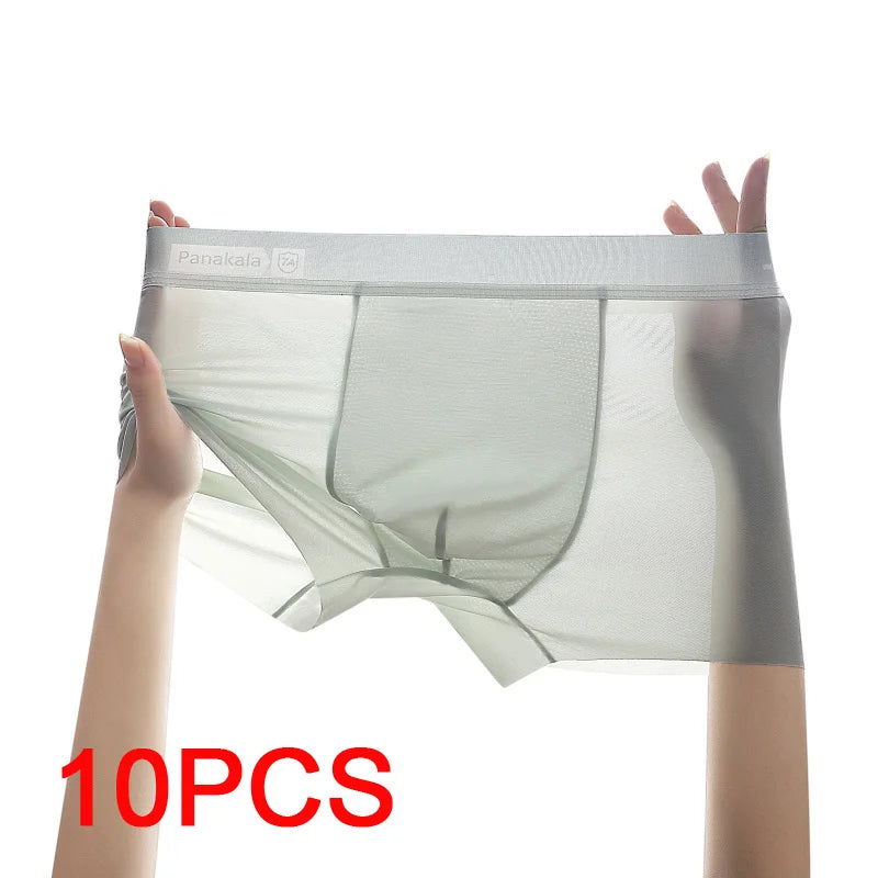 Ultra Thin Boxer Shorts for Men in Ice Silk Material