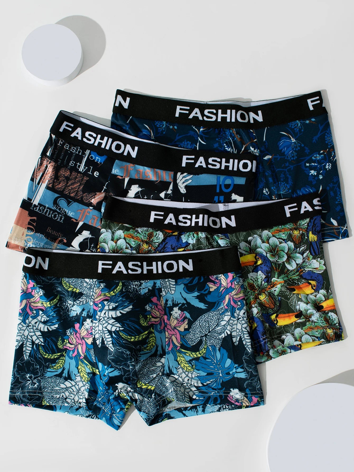 Men's Polyester Boxer Briefs - 4 Pairs