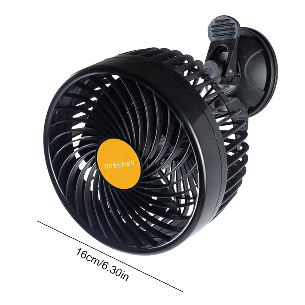 12V Adjustable Car Cooling Fan with Strong Suction