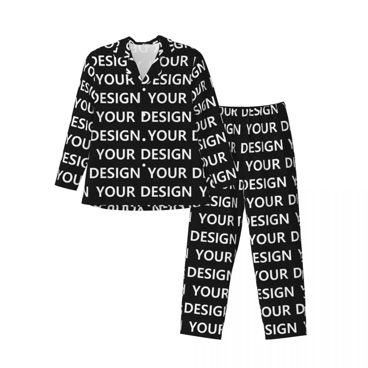 Custom DIY Men's Pajama Set with Print Design