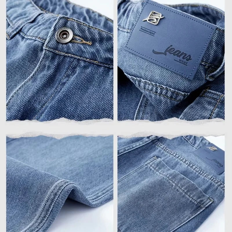2024 New Jeans Men  Cotton Autumn Winter Loose Straight Wide Leg Trousers  Fashion Brand Cargo Casual Pants for Men