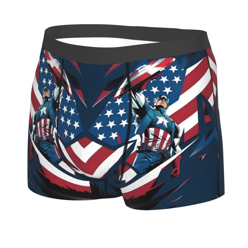 Captain America Comics Design Boxer Shorts for Men by MINISO