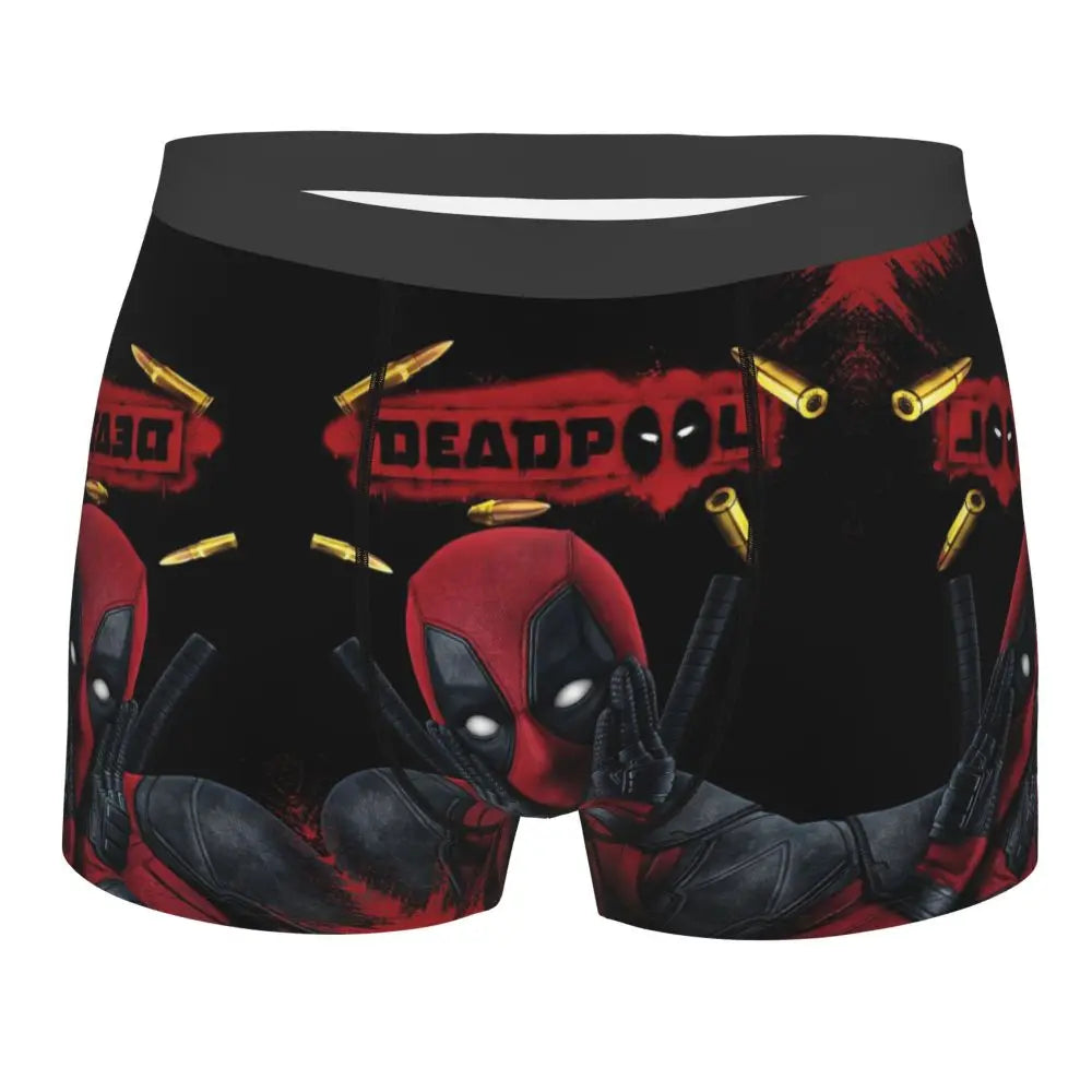 Deadpool Boxer Shorts for Men - Lycra Polyester Blend