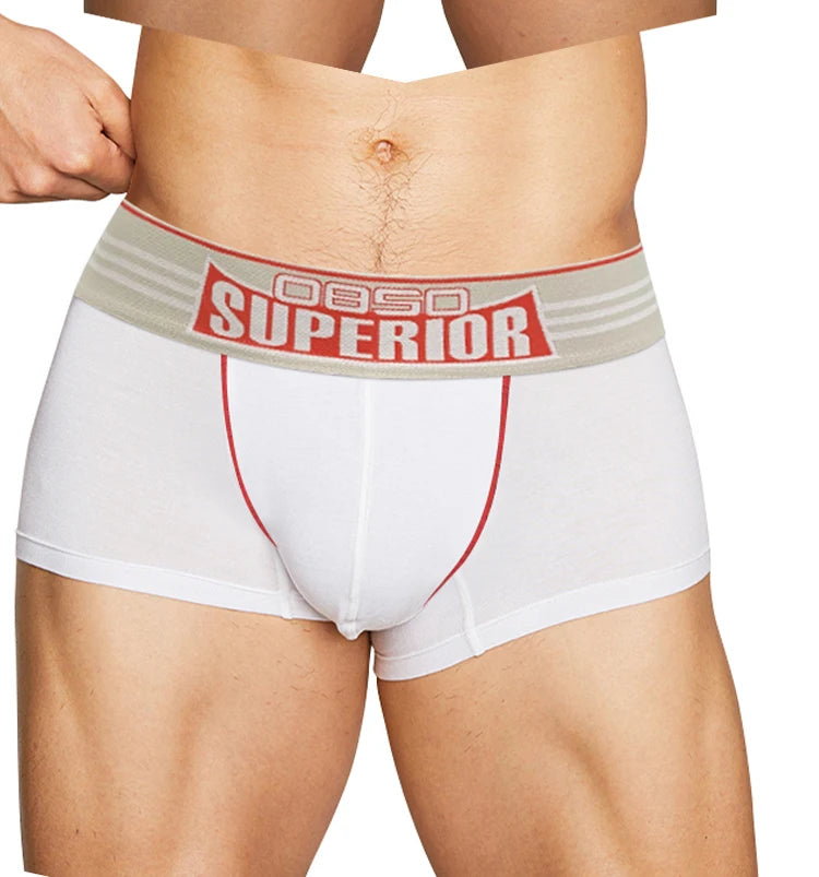 ORLVS Men's Cotton Boxer Shorts with Pouch