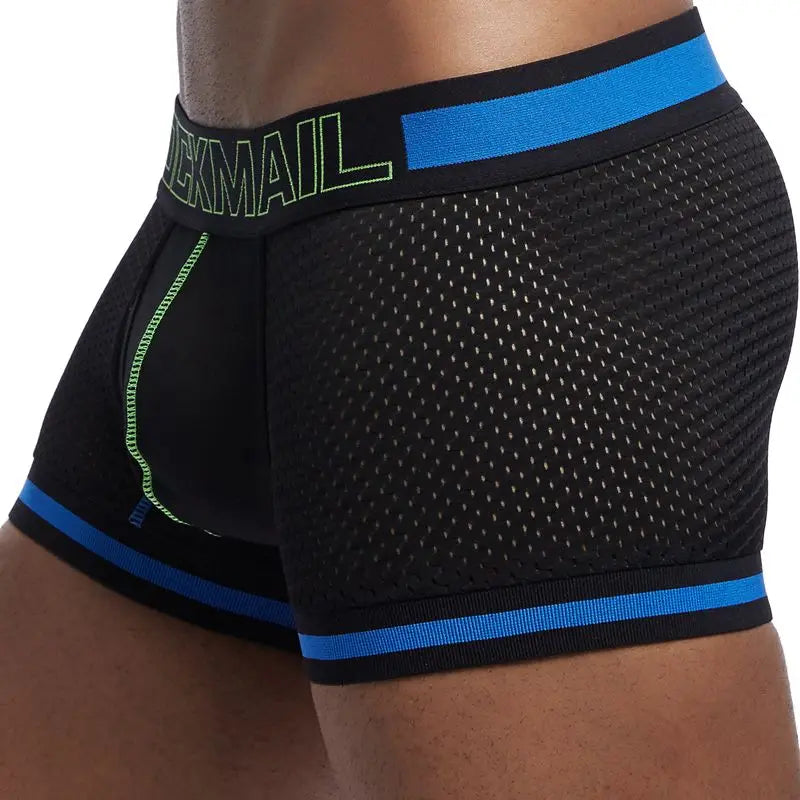 Men's Breathable Mesh Boxer Shorts for Sports Fitness