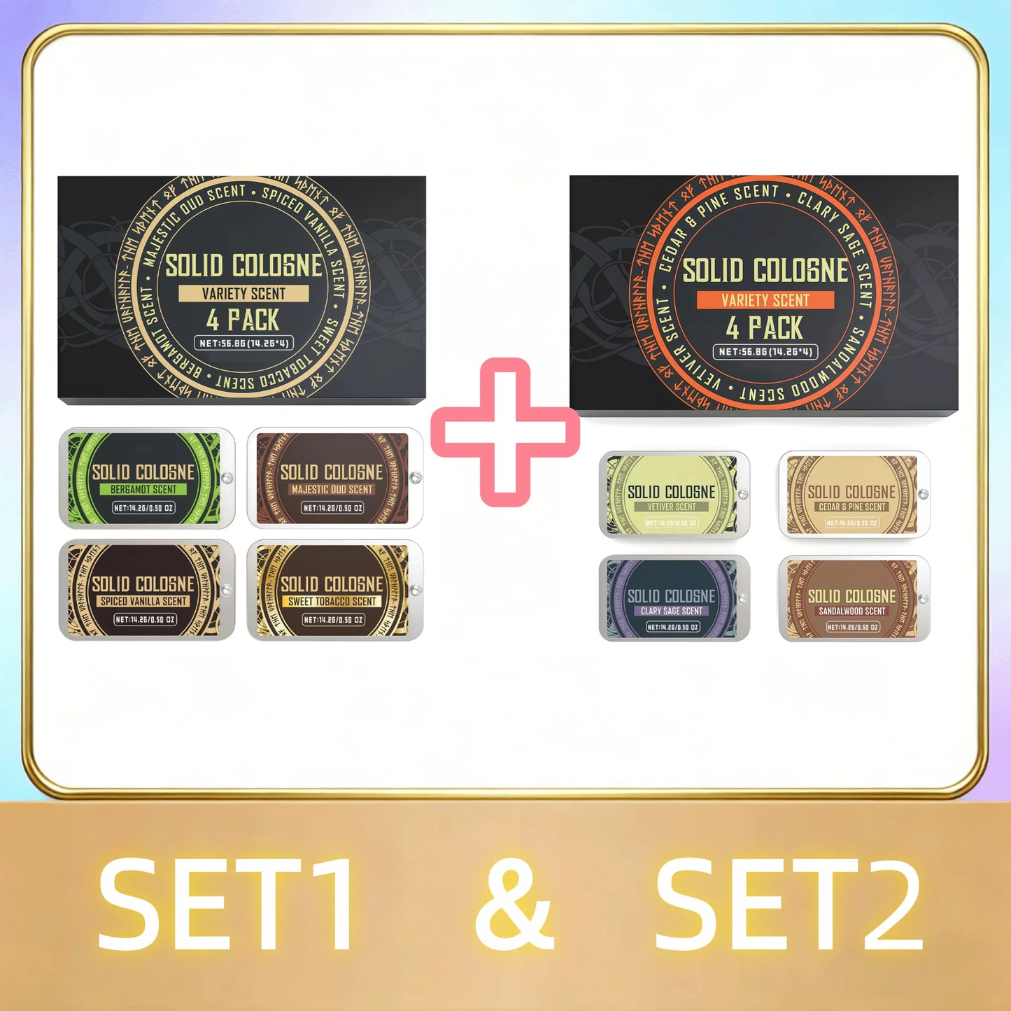 Pheromone Cologne Solid Perfume Balm Set for Men