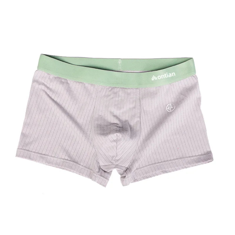 Cotton Breathable Boxer Shorts for Men with U Pouch
