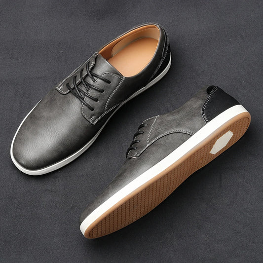 Men Casual Leather Sneakers Comfortable Shoes