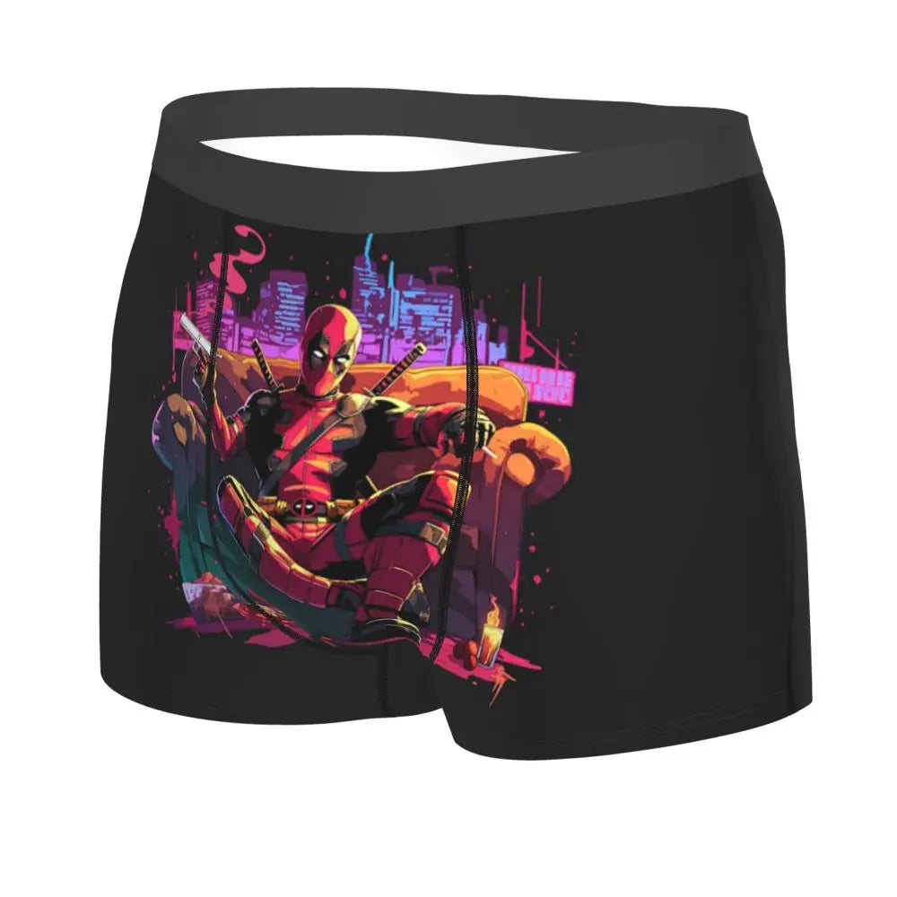 Deadpool Boxer Shorts for Men - Lycra Polyester Blend