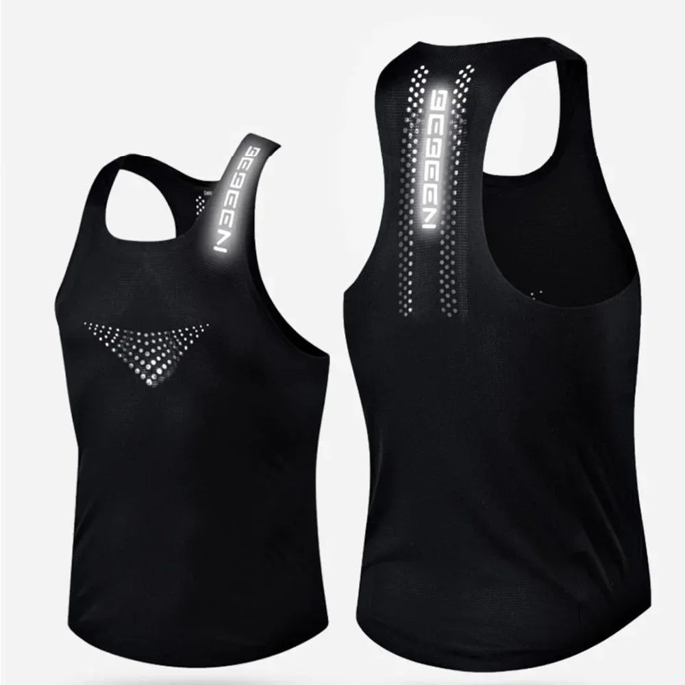 Mens Vest Mesh Breathable Quick Dry Outdoor Sports Sleeveless Top Lightweight Slim Fit Tank Top Men'S Fashion Summer New