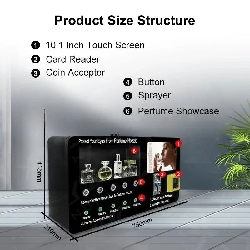 24H Smart Automatic Perfume Dispenser Wall Mounted Vending Machine