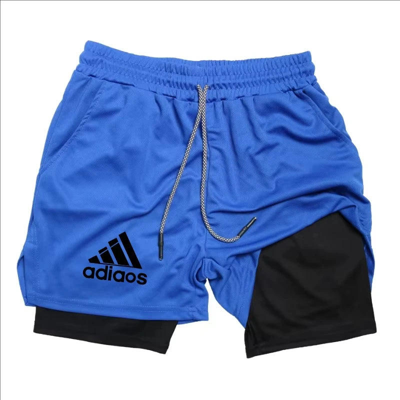 Men's compression shorts  running training sports shorts  summer gym  quick drying shorts in one