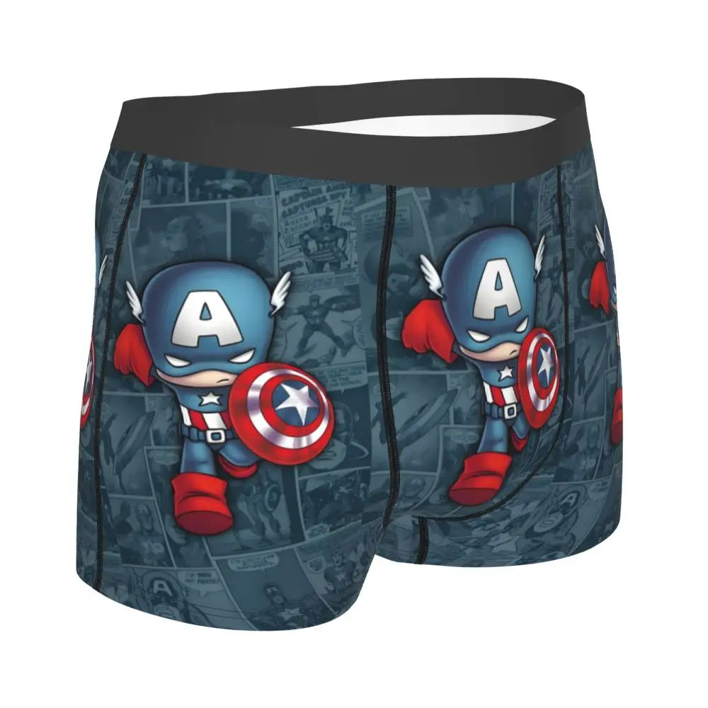 Captain America Comics Design Boxer Shorts for Men by MINISO