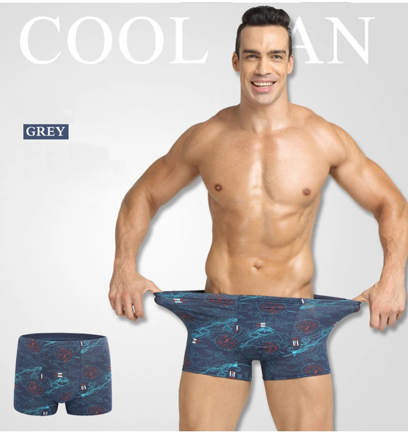 Men's Bamboo Fiber Boxer Shorts Plus Size 2XL-7XL