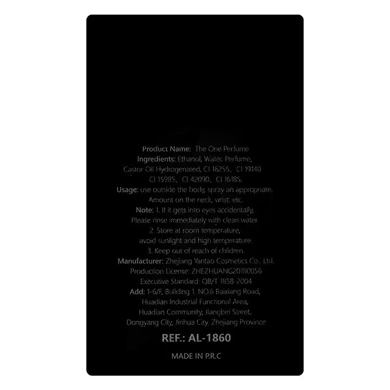 Long-lasting Fragrance Woody Fuchi Men's Perfume The One Perfume Dolo Ganbana Pour Homme Eau De Parfum 50ML