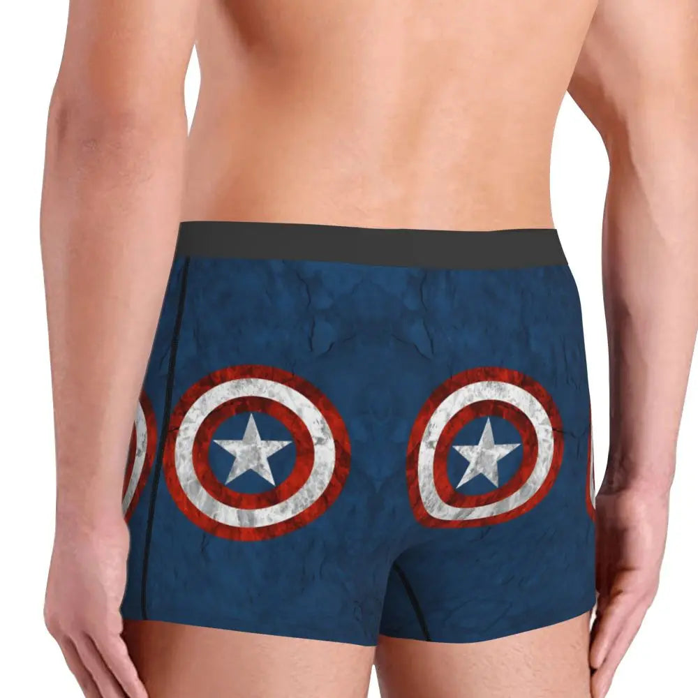 Captain America Comics Design Boxer Shorts for Men by MINISO