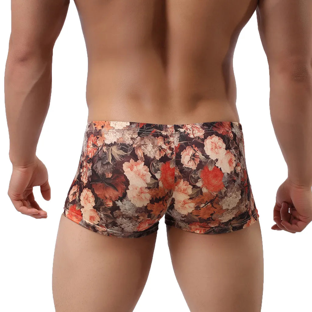 Nylon Printed Boxer Shorts for Men S-XXL