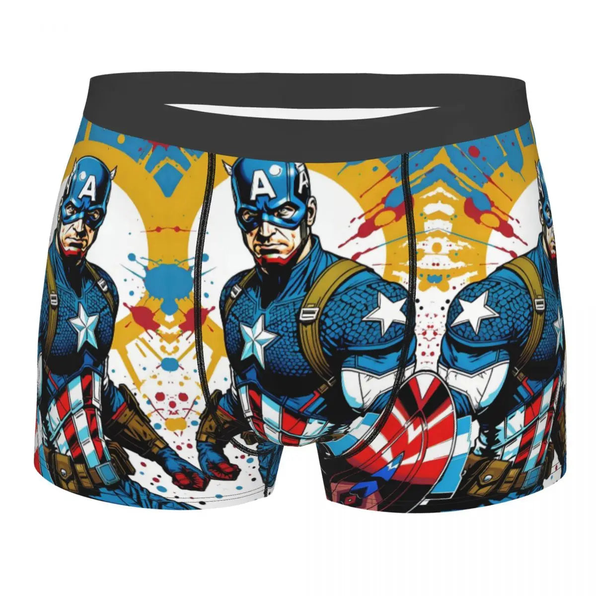 Captain America Comics Design Boxer Shorts for Men by MINISO