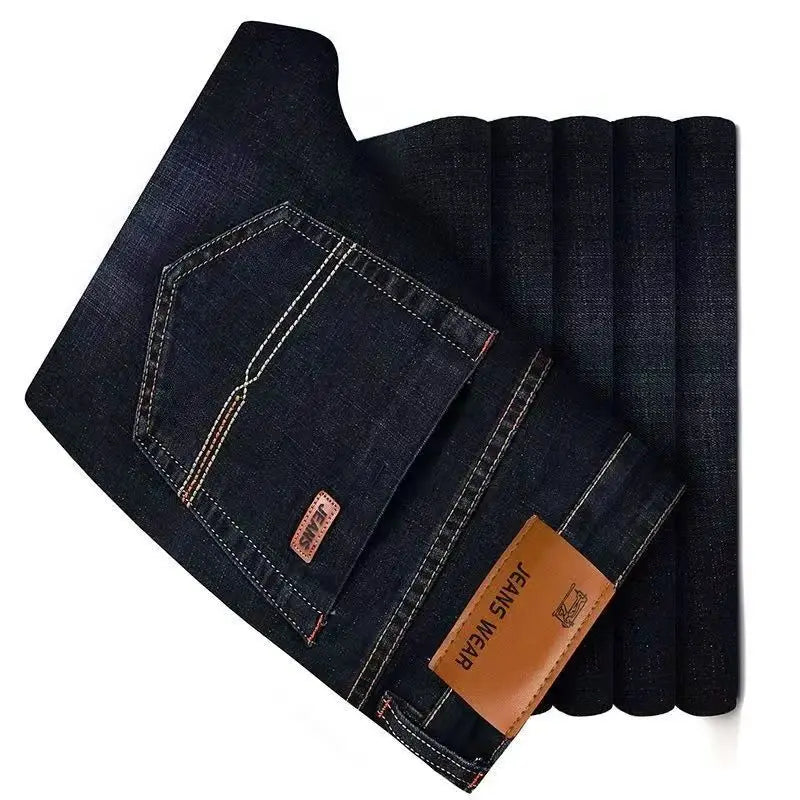 Men's Casual Stretch Slim Jean Pants in Denim