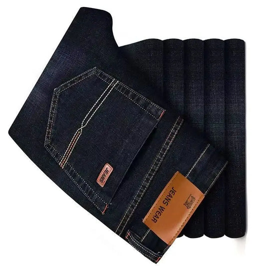 Men's Casual Stretch Slim Jean Pants in Denim
