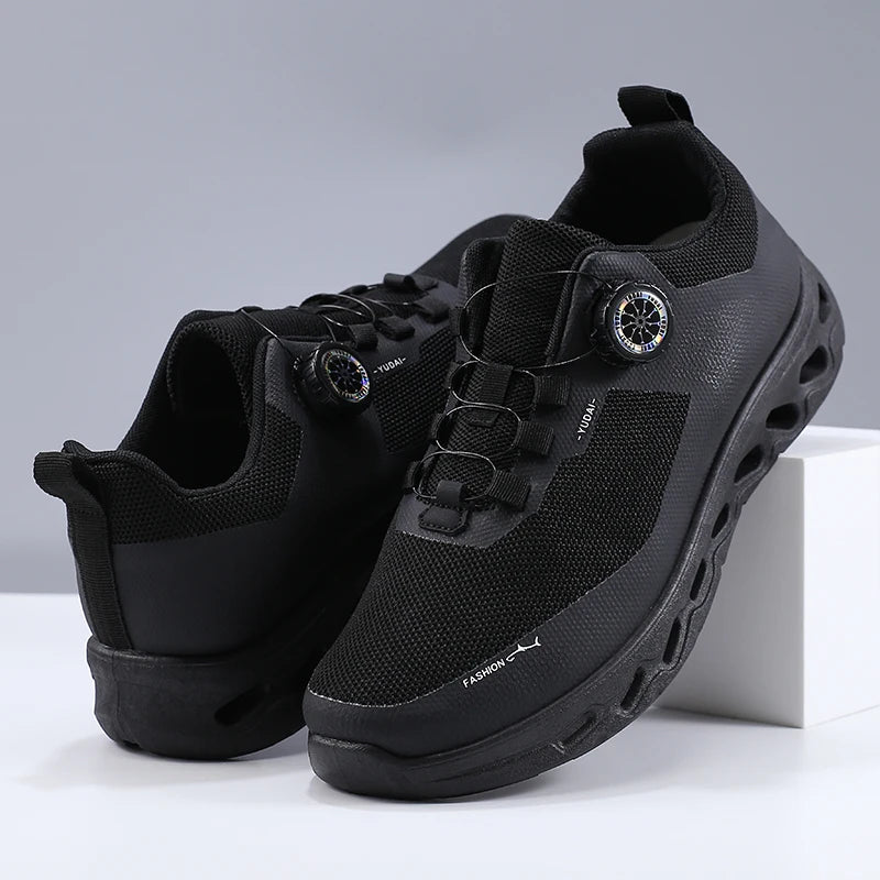Men's Casual Shoes with Breathable Mesh and Rubber Sole
