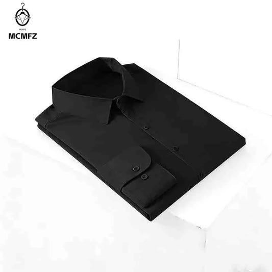 Men's Black Long Sleeve Button Down Dress Shirt