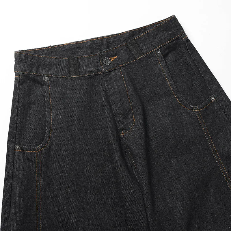Men's Soft Black Denim Casual Jeans