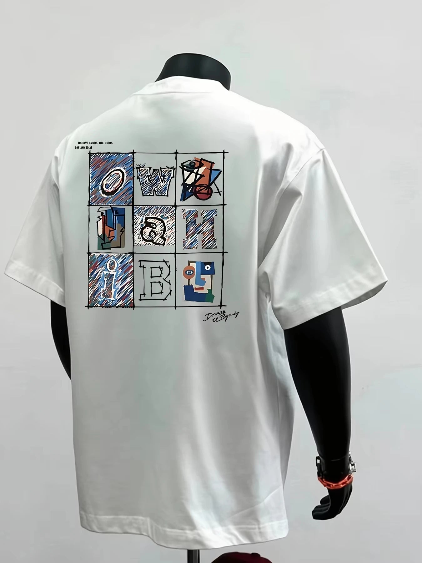 Mens 100_ Cotton Short-sleeved T-shirt Summer Round Neck Casual Comfortable Top with Simple Print Trendy Versatile Looks Great