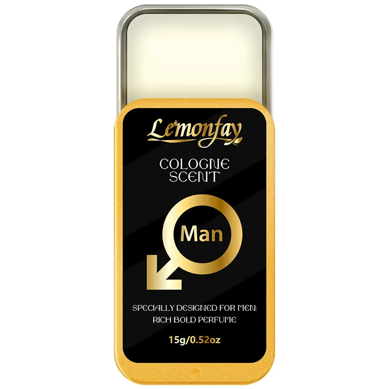 Lemonfay Men's Cologne Balm Portable Alcohol Free