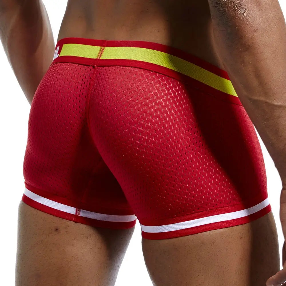 Men's Breathable Mesh Boxer Shorts for Sports Fitness