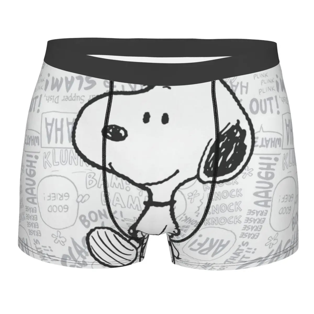 Snoopy Boxer Briefs for Men - Giggle Print Polyester Blend