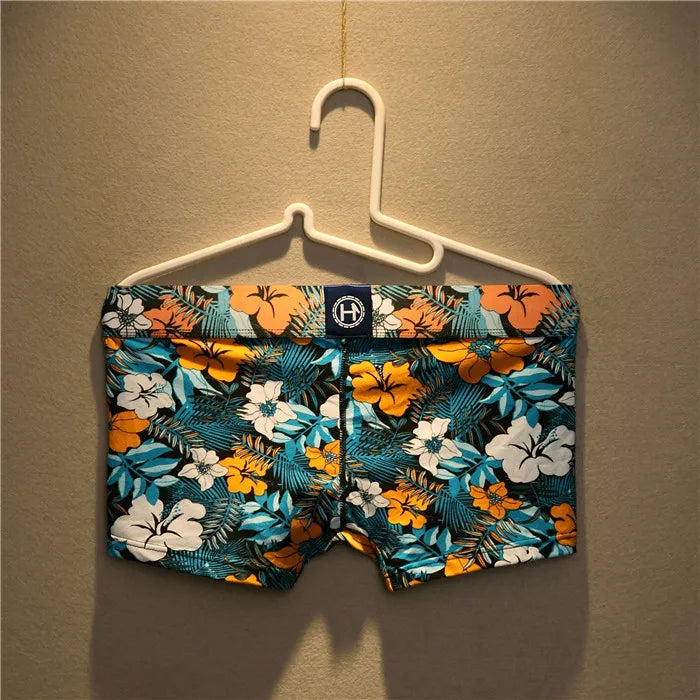 Men's Cotton Boxer Shorts Floral Print XXXL
