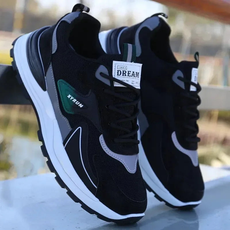 Men's Sneakers Lace-Up Air Mesh Running Shoes