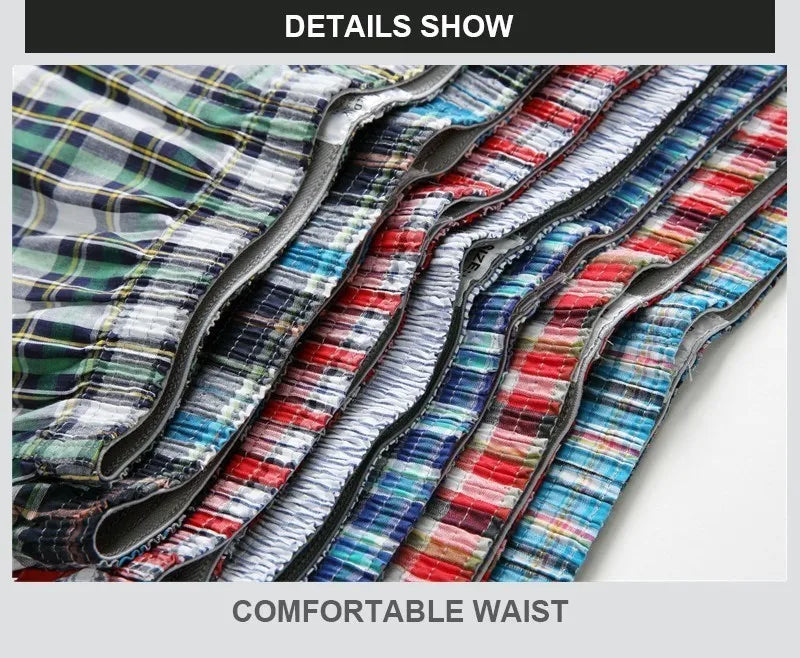 Cotton Classic Checkered Boxer Shorts by FARDLY