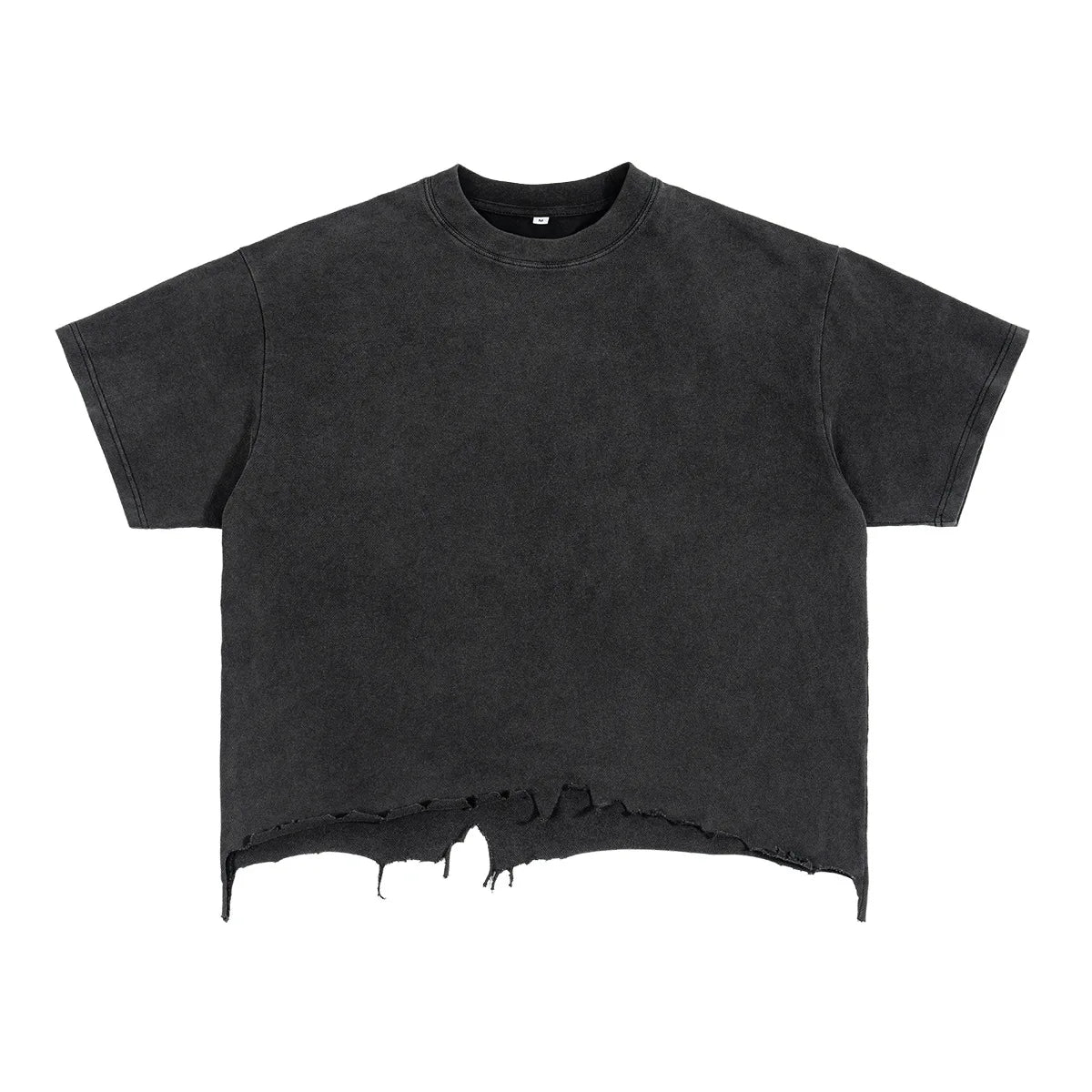 Mens T Shirt Premium Cotton Washed Boxy Fit Vintage Distressed Streetwear Tee Harajuku Unisex Loose Fit Casual Fashion Trend New