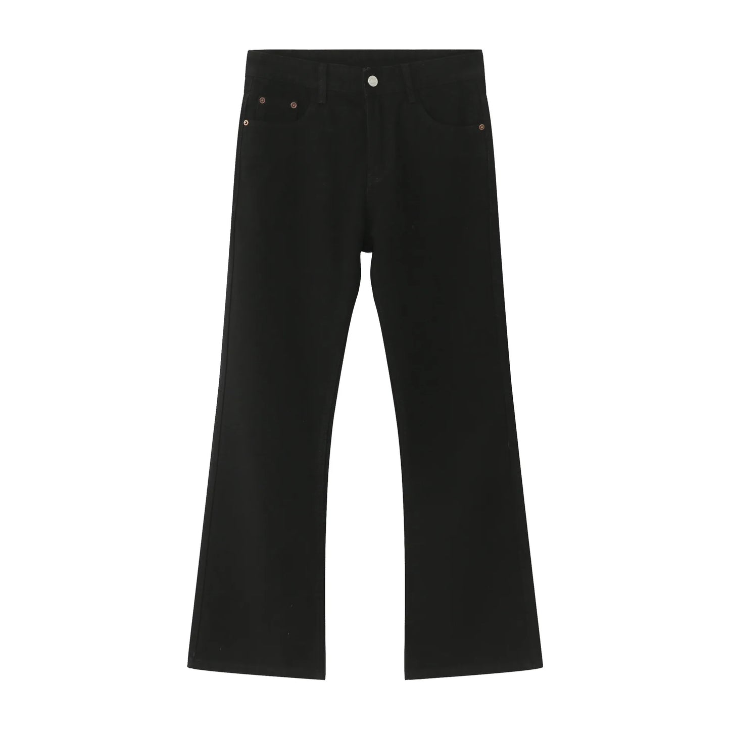 Mens Boot Cut Jeans Slim Fit Blue Black Denim Pants