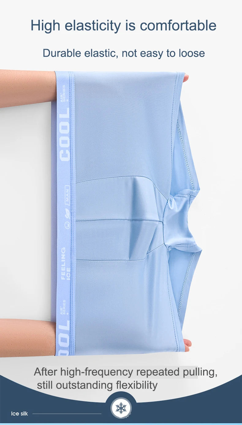Men's Ice Silk Boxer Shorts L-6XL