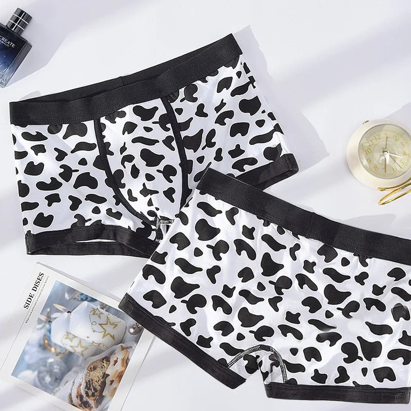 Men's Cow Dapple Print Sports Boxers Underwear L XL XXL