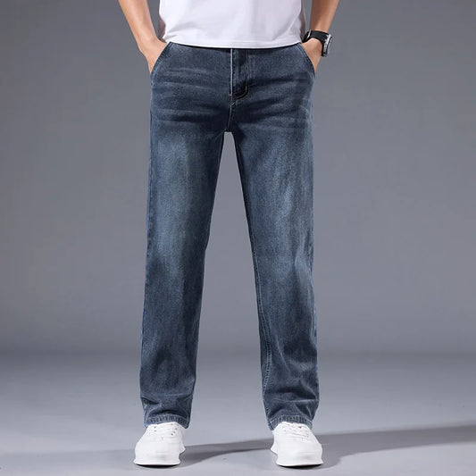 Men's Loose Straight Leg Jeans Casual Pants