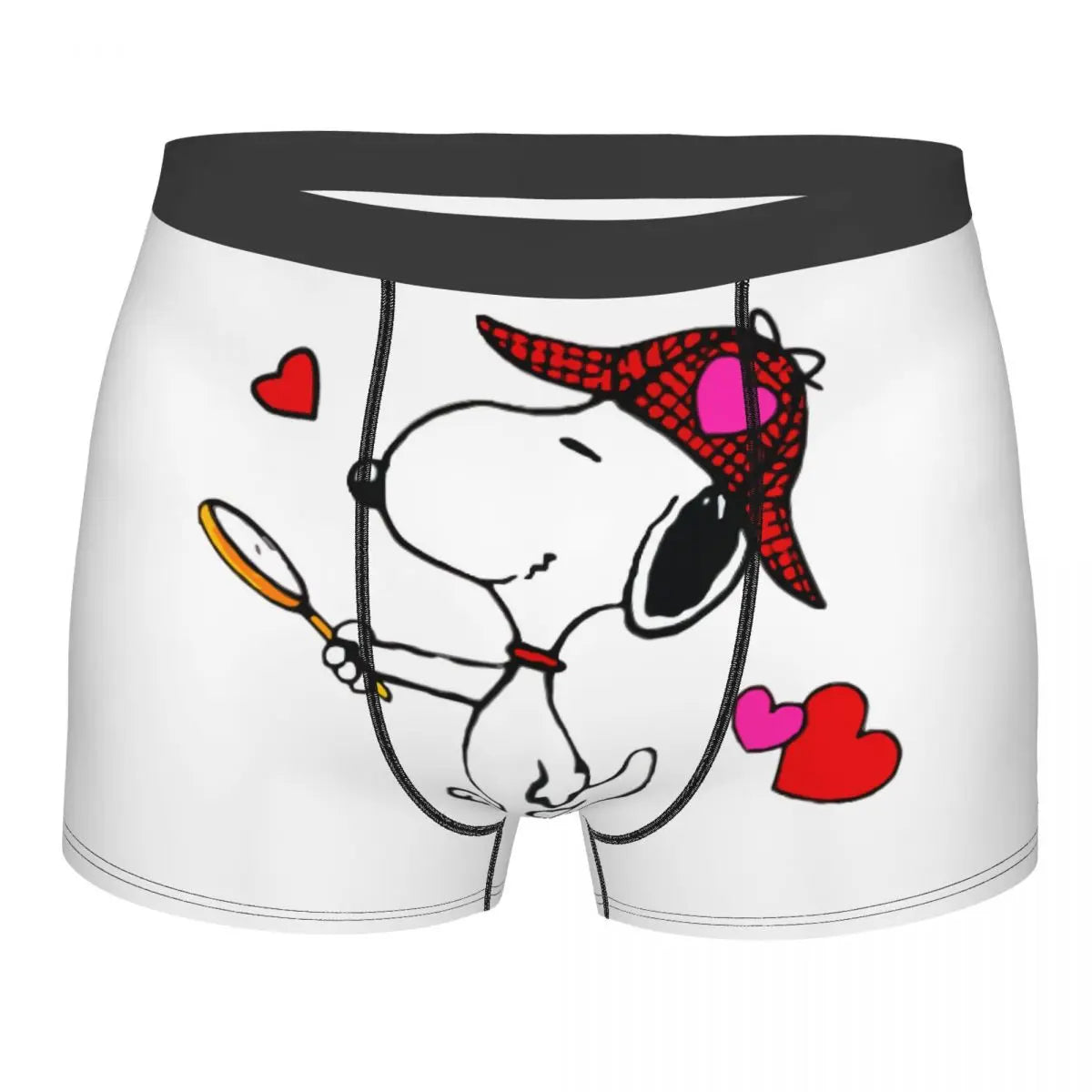 Snoopy Boxer Briefs for Men - Giggle Print Polyester Blend