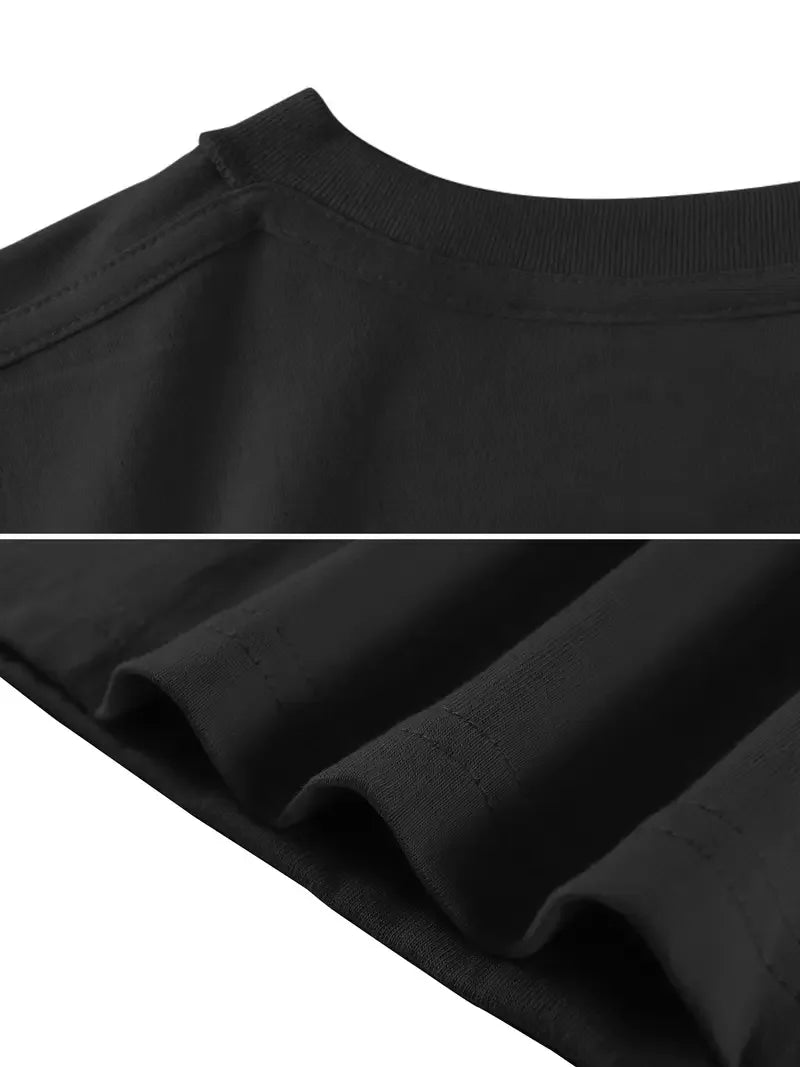 Men's Casual Short-sleeved T-shirt - Summer Loose-fit Letter-printed Top - Fashionable and Versatile